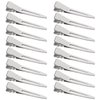 SBYURE 100 Pack 1.77 Inches Single Prong Pin Curl Duckbill Clips,Silver Setting Section Hair Clips Metal Alligator Clips for Hair Extensions
