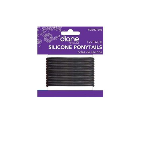 MayaBeauty Silicone Ponytail Black, Elastic, No damage to hair, Keeps your hair in place, Hair ties, Bands, Hair claw and clip