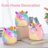 Piggy Bank Girls Unicorn Piggy Banks Cute Unbreakable Resin Coin Money Bank with Stickers Bracelet Set for Kids Toddlers, Rainbow