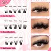 Fluffy Lash Clusters Kit 120pcs DIY Lash Extension Kit, Wispy Lash Clusters Kit Natural 8-16mm D Curl Eyelashes Extension Kit with Lash Bond and Seal and Lash Tweezers.(120P-T19-Kit)