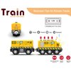 Battery Trains for Wooden Tracks, Motorized Locomotive Train for Kids Electric Train Accessories, Toy Train Set with Magnetic Trains Compatible with Thomas, Brio, Chuggington, Melissa & Doug