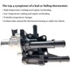 Engine Coolant Thermostat Housing with Sensor Gasket for 2011-2016 Chevrolet Cruze 2012-2017 Chevrolet Sonic 2013-2017 Chevrolet Trax Replaces 25192228