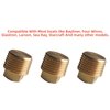 DEWHEL Brass 1/2" NPT Boat Drain Plugs,3pcs Boat Hull Spare Garboard Drain Plug for Bayliner Four Winns Glastron Larson Sea Ray Starcraft and Many Other Models