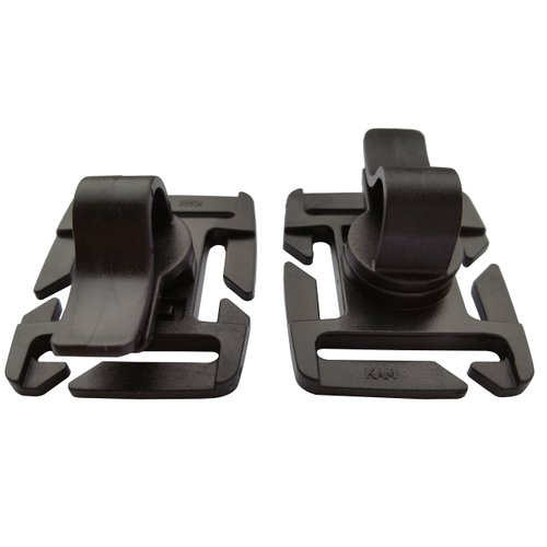Seibertron 2Pcs X Tactical Hydration Water Bladder Drinking Tube Trap Strap Clip Holder Buckle Hose Webbing Clip Black