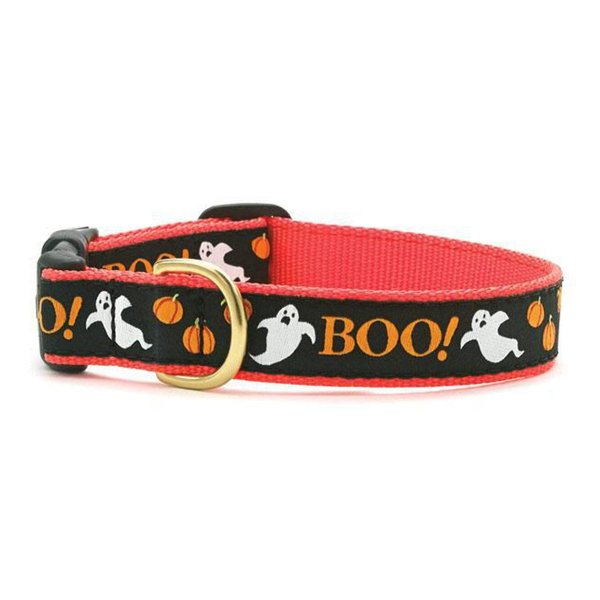 Up Country Boo Dog Collar Medium 1 inch Wide Width (12 inch to 18 inch)