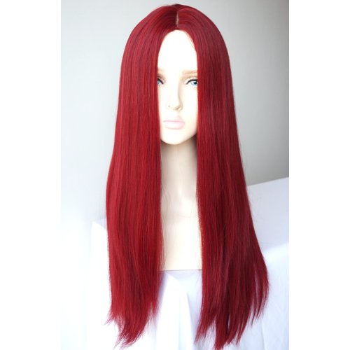 Long Red Straight Wig sally costume wig before Christmas for women and GIRL Synthetic wig (LW3284) (Average)