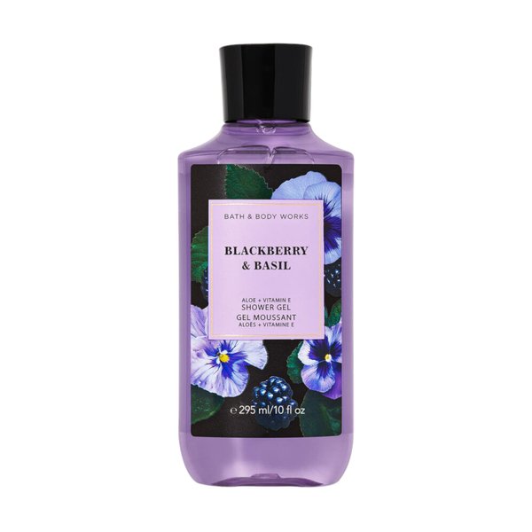 Bath & Body Works Signature Collection Shower Gel For Women 10 Fl Oz (Blackberry & Basils)