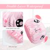 FirstKitchen Shower Cap for Kids, 2PCS Toddler Shower Cap, Cute Shower Cap with Double Layer, Kids Shower Caps for Girls Boys Child with Cartoon Animal(Pink Cat + Gray Cat)