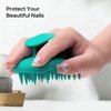 PHOVSUV 2pcs Shampoo Brush Hair Scalp Massager,100% Silicone Scalp Scrubber,Scalp Exfoliator for Stress Relax Hair Growth(Dark Blue+Green)