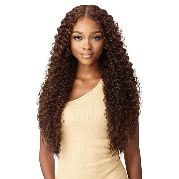 Outre 100% Human Hair Blend HD 360 Edge 13X6 Lace Front Wig KAYREENA (Color:DR4/GDNHNBL)