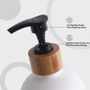 MOMEEMO Glass Soap Dispenser Set, Contains Hand Soap and Dish Soap Dispenser.Suitable for Kitchen Decor. (Black & White)
