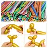 LXZFCRG 260 Long Balloons, Shiny Metallic Latex Twisting Balloons for Balloon Animals, Magic Balloons for Birthdays Wedding Party Decorations 100pcs (Metallic Multi)