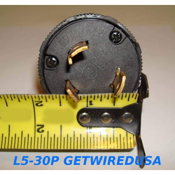 Computer Power Cable Adapter, Standard 3-Pin C15 Plug to TTL5-30P RV Camper Travel Trailer Motor Home Twist-Lock Connector, 110/125V in 110/125V Out, 5FT Converter Cord, C13 C14 C15 C16 FX1329