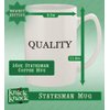 Knick Knack Gifts I Only Date Vegans - 14oz Ceramic White Statesman Coffee Mug