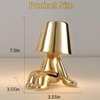 LEDHOLYT Bedside Touch Control Table Lamp, Thinker Golden Man Statue LED Table Lamp, USB Rechargeable, 3-Speed Dimmer, Home Living Room Office Decorative Table Lamp.