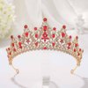 Woeoe Crystal Women Wedding Crowns Gold Rhinestone Queen Tiara and Crown Bridal Princess Tiara Headband Costume Birthday Party Hair Accessories