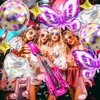 Singer Balloons 16Pcs Butterfly Music Note Guitar Disco Foil Balloons for Birthday Disco Party Singer Fans Party Decoration Supplies