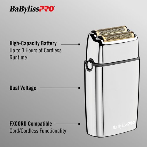 BaBylissPRO Barberology Double Foil Shaver FXFS2RG ROSEFX Professional Electric Shaver