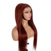 ISEE Burgundy Lace Front Wigs Human Hair Pre Plucked 6x4 HD Straight Human Hair Wear Go Wig Colored 10A Reddish Brown Frontal Wig 180% Density Glueless Wigs Human Hair Wig 24 Inch