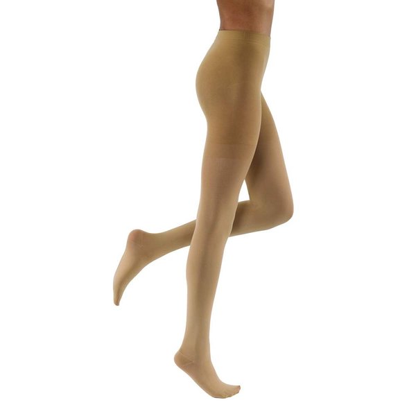 JOBST Relief 30-40 mmHg Compression Stockings, Extra Firm Support for Leg Pain Relief, Waist High Pantyhose, Closed Toe, Beige, Medium