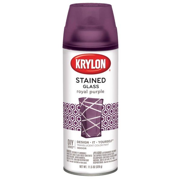 Krylon K09027000 Stained Glass Paint EMW1603968, 11.5 Ounce (Pack of 1), Royal Purple, 6 1