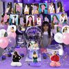 35 Pieces Singer Party Decoration, Include Singer Birthday Banner Honeycomb Centerpieces Cake Topper Party Latex Balloons for Pop Singer Birthday Party Supplies