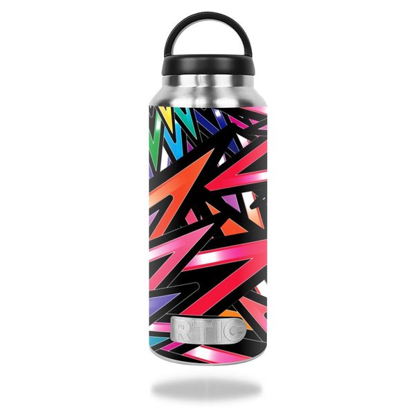 MightySkins Skin Compatible with RTIC 36oz Bottle (2016) wrap Cover Sticker Skins Color Bomb