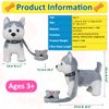 Husky Walking and Barking Puppy Dog Toy with Control Leash,Realistic Wagging Tail Robot Interactive Musical Dancing Animated Plush Stuffed Animal Electronic Pet for Kids Toddlers