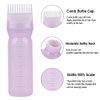 NGUP Hair Oiling Applicator With Comb Root 3 Pack 6 OZ Hair Dye Bottle Plastic Squeeze Bottles Scale for Hair Care Scalp Oil Applicator Hair Oil Dispenser Styling Tool Oiler