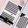 EYEBERLY Lash Clusters, 144pcs Individual Lashes Cluster Lashes DIY Eyelash Extensions C Curl 10/12/14/16mm Mix Length Eyelash Extensions Cluster Wispy DIY Lashes Natural Look (Dream&Crown)