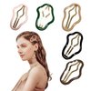 5PCS Hair Clips, Women's Non-Slip Hair Clips, Cloud Shaped Hollow Hair Clips+Multicolor