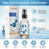 100% Pure Hyaluronic Acid Serum for Face Neck Body with Vitamin C Vitamin E for Skincare Hydrate, Moisturize, Plump Skin, Reduce Wrinkles, Anti Aging Serum, 2 Oz