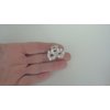 Small infinity bow pearl crystal silver metal hair claw clip bridal clip