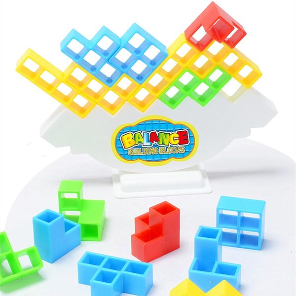 LiangCuber 48PCS Tetra Tower Game,Balance Game Team Building Blocks,Blocks Game for Kids & Adults Team Building Blocks Toy (48PCS Edition)