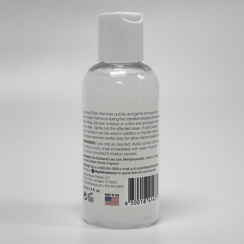 Godefroy Stain Remover For Hair Color, Hair Dye, Eyebrow and Eyelash Enhancer - Remove Unwanted Stains From the Hair or Skin, Infused with Aloe Vera (4 Ounce, 40 Applications)