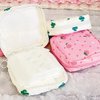 PayPie Sanitary Napkin Storage Bag, Portable Menstrual Pad Bag Tampons Collect Bags, Zipper Nursing Pad Holder Tampon Bag Sanitary Organizer for Women and Girls, 12 * 12 * 4 cm (Pink Strawberry)