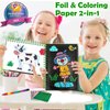 FUNNYB&G Foil Craft Activity for Kids: Foil Art Farm DIY Toy Kit, No Mess Creative Travel Supply Set, Idea Birthday Christmas Valentine Gift for Girl Boy Children 4 5 6 7 8 9 Year Old