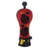 Craftsman Golf Fairway Wood Headcover Embroidery Bomb, Red and Black PU Leather Golf Head Covers for Fairway Wood (Wood Cover F)
