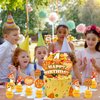 25pcs Pizza 4th Birthday Party Supplies, Pizza Night Cupcake Food Picks Decorations, Pizza Theme Happy Birthday Cupcake Toppers Baby Shower Kids Decoration (4th)