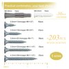 JEGONFRI High Hardness Wood Screws Assortment Kit and Plastic Wall Anchors, 203 pcs 1/2" to 1-1/2" Philips Drive Flat Head Screws & 30 pcs M6 Drywall Anchors