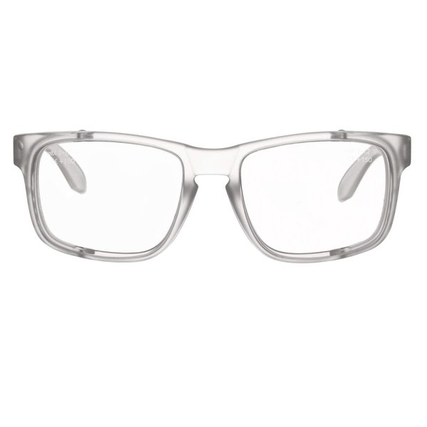 voltX 'Crystal' Full Lens Magnified Reading Safety Glasses, ANSI Z87.1+ & CE EN166F, (+2.0 Dioptre, Clear Lens) - Anti Fog Coated UV400 Lens