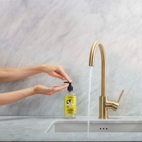 Caldrea Hand Wash Soap, Aloe Vera Gel, Olive Oil and Essential Oils to Cleanse and Condition, Sea Salt Neroli Scent, 10.8 oz