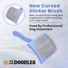 Curved Grooming Slicker Brush for Dogs, Soft Pin Goldendoodle Brush for Dematting & Shedding, Ideal Dog Slicker Brush for Poodles, Labradoodles & Other Breeds [We Love Doodles] (Large)