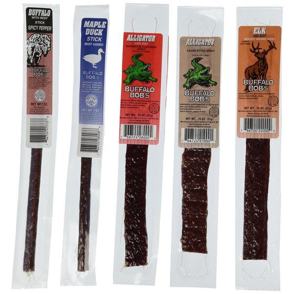 Buffalo Bob's Wild Game Jerky- Sampler Gift Pack of 5