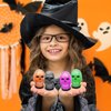 ArtCreativity Skull Head Noisy Putty Halloween Toys, Set of 24, Non-Candy Trick or Treat Supplies for Kids, Great as Halloween Party Favors, Halloween Goodie Bag Fillers, and Prank Toys, 4 Colors