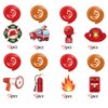 Anor Wishlife Fire Truck Hanging Swirl Decorations,Firefighter,Fireman for Themed Birthday Party,Department,Together,Celling,Home,Office,Bedroom,School(30Ct)