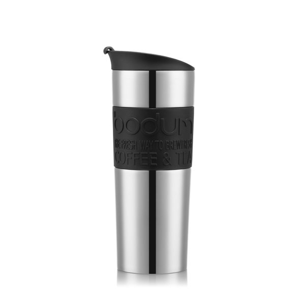 Bodum Travel Mug Vacuum Insulated Stainless Steel, 15oz, Black