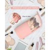 MONSTINA Makeup Brush Holder Professional Cosmetic Makeup Brush Organizer Stand-up Makeup Cup Makeup Artist Case (Pink)