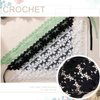 Acenail Crochet Hair Bandana Women Floral Hair Scarfs Knitted Bandana Headbands Tie Back Head Kerchief Headband Wide Elastic Knit Head Wraps Boho Summer Hair Accessories for Women and Girls (3Pcs)