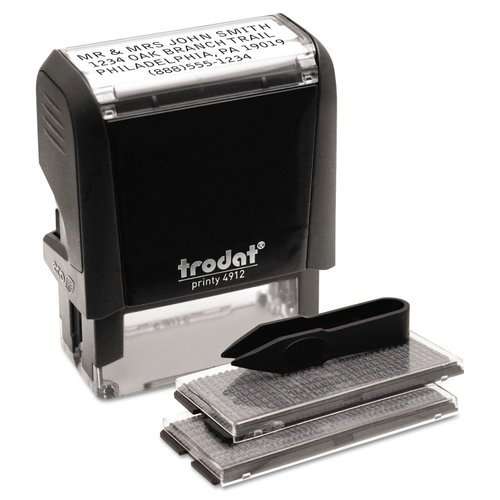 Trodat Printy Economy Self-Inking Do It Yourself, Customizable Message or Address Stamp, Impression Size: 3/4 x 1-7/8 Inches, Black (5915) (USS5915)